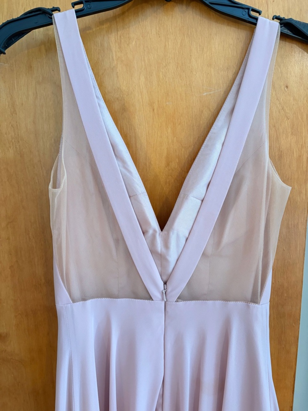 Jenny Yoo Deep V-Neck, Sheer low Back